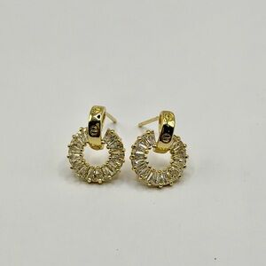 Dainty gold plated stud earrings minimalist luxury jewelry everyday wear